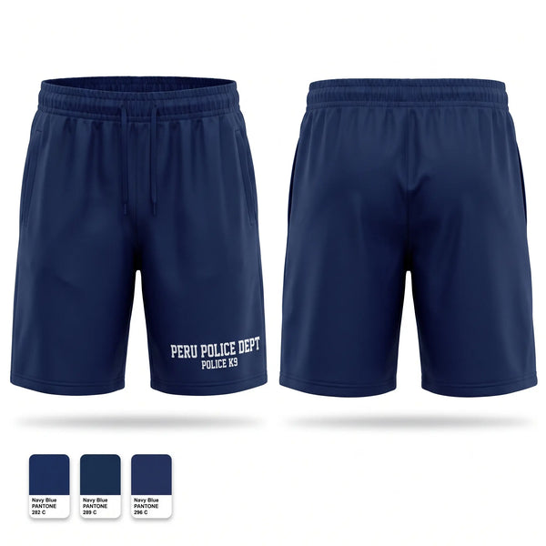 Athletic Shorts With Pockets, Peru Police Dept, Police, Teamtime, Team time, sublimation, custom sports apparel, team uniforms, spirit wear, spiritwear, sports uniforms, custom shirts, team store, custom team store, fundraiser sports, apparel fundraiser