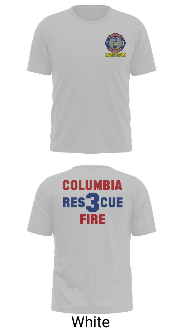 Short Sleeve Performance Shirt, Columbia Fire Department RESCUE3, Fire Department, Teamtime, Team time, sublimation, custom sports apparel, team uniforms, spirit wear, spiritwear, sports uniforms, custom shirts, team store, custom team store, fundraiser sports, apparel fundraiser