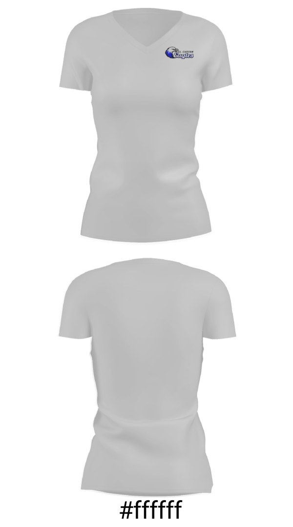 Women's Short Sleeve Vneck Shirt, El Capitan Public School, Spirit Store, Teamtime, Team time, sublimation, custom sports apparel, team uniforms, spirit wear, spiritwear, sports uniforms, custom shirts, team store, custom team store, fundraiser sports, apparel fundraiser