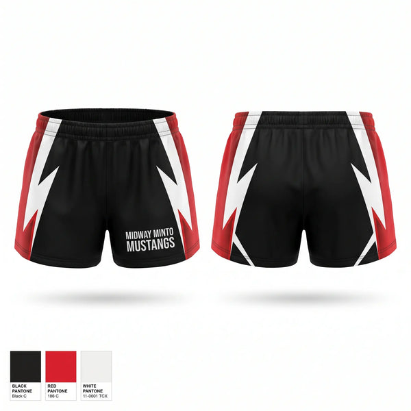 Womens Shorts, Midway Minto Mustangs, Baseball, Teamtime, Team time, sublimation, custom sports apparel, team uniforms, spirit wear, spiritwear, sports uniforms, custom shirts, team store, custom team store, fundraiser sports, apparel fundraiser