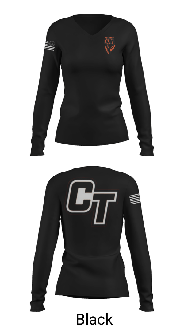 Women's Long Sleeve Vneck Shirt, Cape Girardeau Central High School Wrestling, Wrestling, Teamtime, Team time, sublimation, custom sports apparel, team uniforms, spirit wear, spiritwear, sports uniforms, custom shirts, team store, custom team store, fundraiser sports, apparel fundraiser