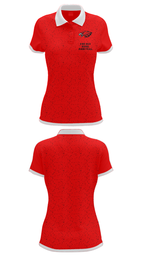 Women's Short Sleeve Performance Polo, Rusk High School Basketball, Women's Basketball, Teamtime, Team time, sublimation, custom sports apparel, team uniforms, spirit wear, spiritwear, sports uniforms, custom shirts, team store, custom team store, fundraiser sports, apparel fundraiser