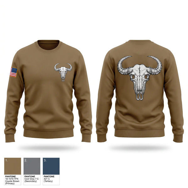 Crew Neck Sweatshirt, Buffalos, Army, Teamtime, Team time, sublimation, custom sports apparel, team uniforms, spirit wear, spiritwear, sports uniforms, custom shirts, team store, custom team store, fundraiser sports, apparel fundraiser