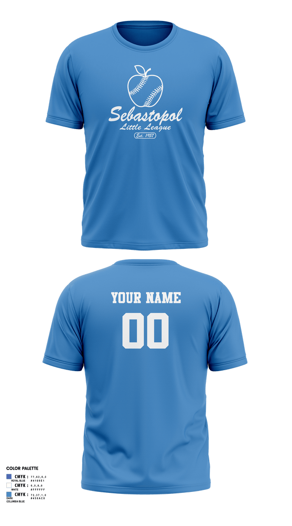 Short Sleeve Performance Shirt, Sebastopol Little League, Baseball, Teamtime, Team time, sublimation, custom sports apparel, team uniforms, spirit wear, spiritwear, sports uniforms, custom shirts, team store, custom team store, fundraiser sports, apparel fundraiser