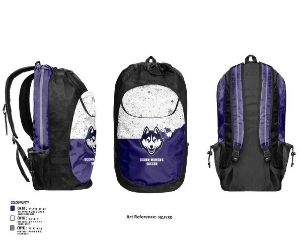 Gear Bag, UConn Women’s Soccer, Women's Soccer, Teamtime, Team time, sublimation, custom sports apparel, team uniforms, spirit wear, spiritwear, sports uniforms, custom shirts, team store, custom team store, fundraiser sports, apparel fundraiser