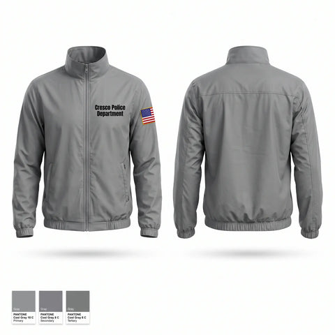 Windbreaker, Cresco Police Department, Police, Teamtime, Team time, sublimation, custom sports apparel, team uniforms, spirit wear, spiritwear, sports uniforms, custom shirts, team store, custom team store, fundraiser sports, apparel fundraiser
