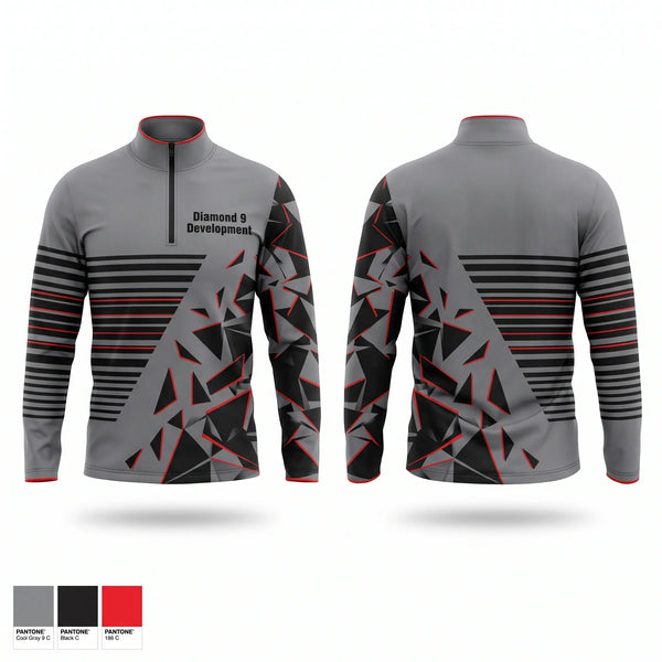 Quarter Zip Jacket, Diamond 9 Development, Baseball, Teamtime, Team time, sublimation, custom sports apparel, team uniforms, spirit wear, spiritwear, sports uniforms, custom shirts, team store, custom team store, fundraiser sports, apparel fundraiser