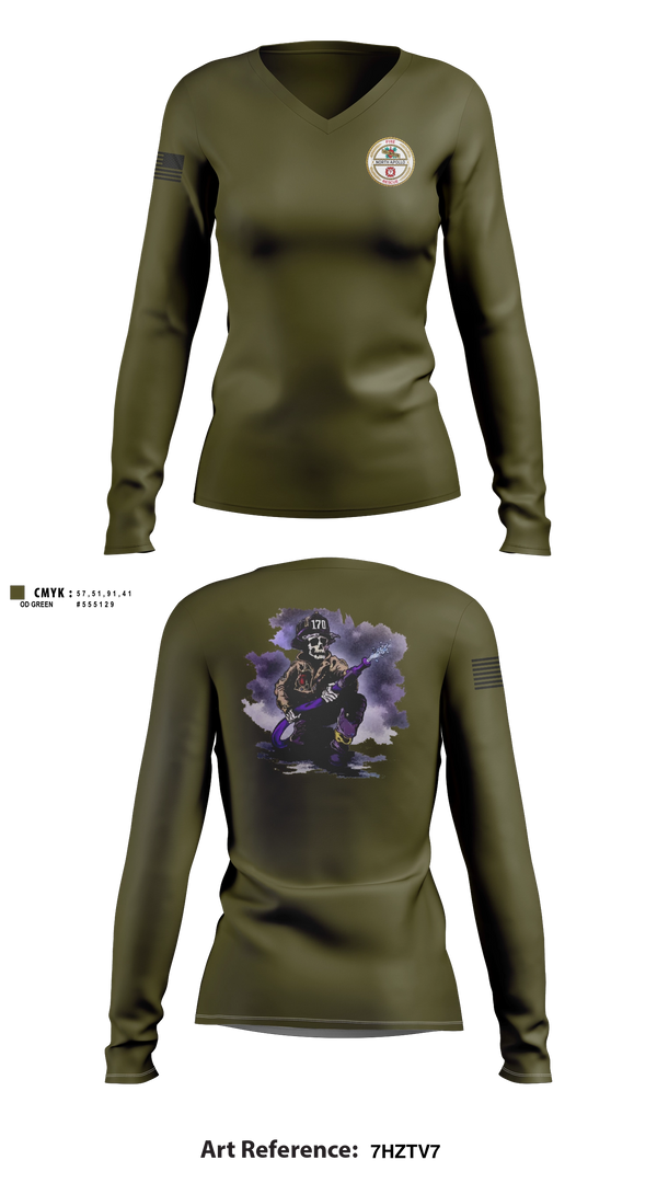 Womens Long Sleeve Vneck Shirt, North Apollo VFD, Fire Department, Teamtime, Team time, sublimation, custom sports apparel, team uniforms, spirit wear, spiritwear, sports uniforms, custom shirts, team store, custom team store, fundraiser sports, apparel fundraiser