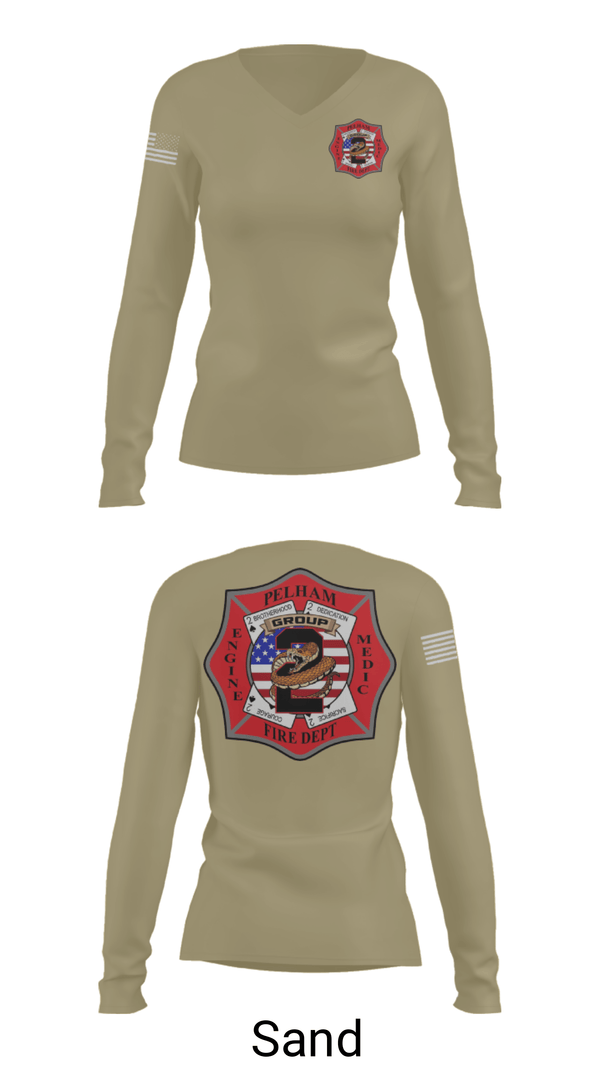 Women's Long Sleeve Vneck Shirt, Group 2, Fire Department, Teamtime, Team time, sublimation, custom sports apparel, team uniforms, spirit wear, spiritwear, sports uniforms, custom shirts, team store, custom team store, fundraiser sports, apparel fundraiser