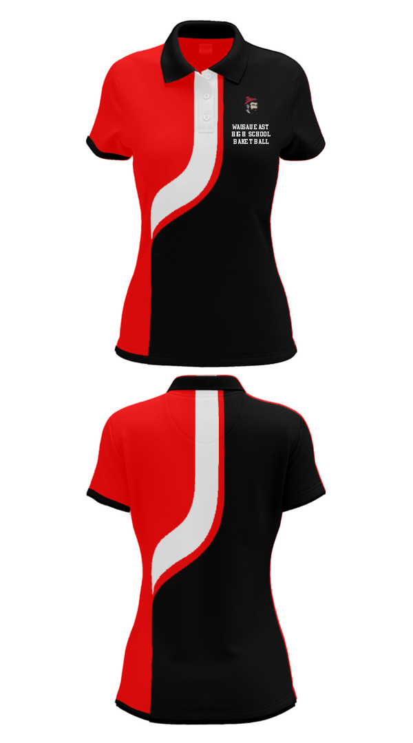 Women's Short Sleeve Performance Polo, Wausau East High School Baketball, Women's Basketball, Teamtime, Team time, sublimation, custom sports apparel, team uniforms, spirit wear, spiritwear, sports uniforms, custom shirts, team store, custom team store, fundraiser sports, apparel fundraiser