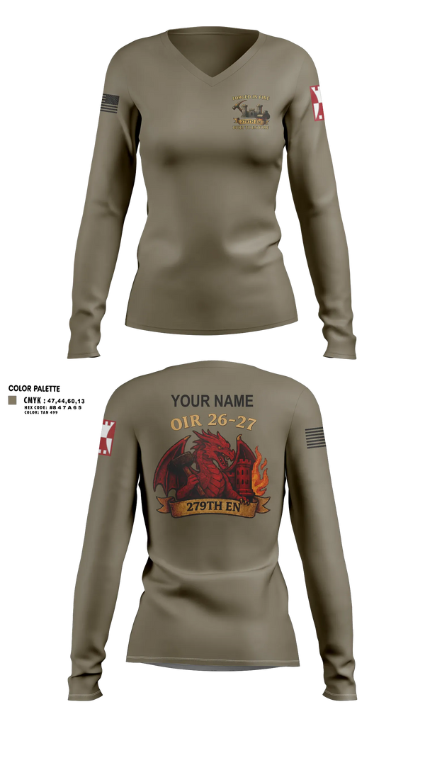 Womens Long Sleeve Vneck Shirt, Custom, Army, Teamtime, Team time, sublimation, custom sports apparel, team uniforms, spirit wear, spiritwear, sports uniforms, custom shirts, team store, custom team store, fundraiser sports, apparel fundraiser