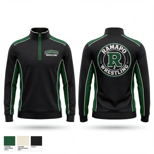 Quarter Zip Jacket, Ramapo Raiders, Wrestling, Teamtime, Team time, sublimation, custom sports apparel, team uniforms, spirit wear, spiritwear, sports uniforms, custom shirts, team store, custom team store, fundraiser sports, apparel fundraiser