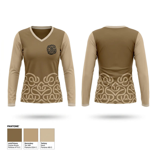 Womens Long Sleeve Vneck Shirt, Wolves, Field Hockey, Teamtime, Team time, sublimation, custom sports apparel, team uniforms, spirit wear, spiritwear, sports uniforms, custom shirts, team store, custom team store, fundraiser sports, apparel fundraiser