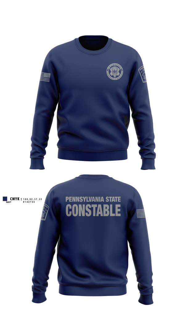 Crew Neck Sweatshirt, Pennsylvania State Constable, Police, Teamtime, Team time, sublimation, custom sports apparel, team uniforms, spirit wear, spiritwear, sports uniforms, custom shirts, team store, custom team store, fundraiser sports, apparel fundraiser