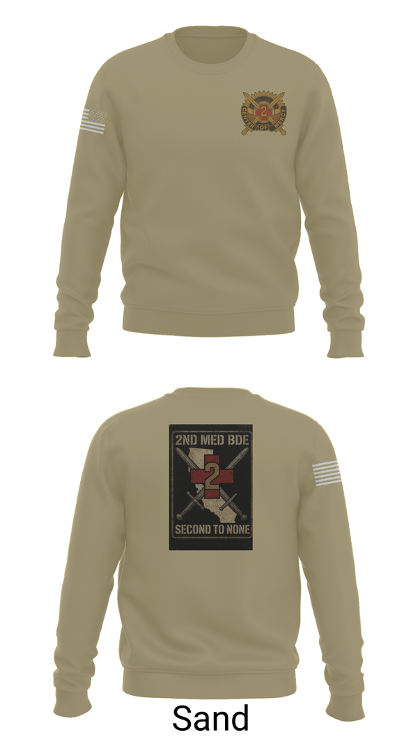 Crew Neck Sweatshirt, 2nd Medical Brigade, , Teamtime, Team time, sublimation, custom sports apparel, team uniforms, spirit wear, spiritwear, sports uniforms, custom shirts, team store, custom team store, fundraiser sports, apparel fundraiser