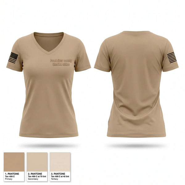 Womens Short Sleeve Vneck Shirt, Pearl river county Sheriffs office, Police, Teamtime, Team time, sublimation, custom sports apparel, team uniforms, spirit wear, spiritwear, sports uniforms, custom shirts, team store, custom team store, fundraiser sports, apparel fundraiser