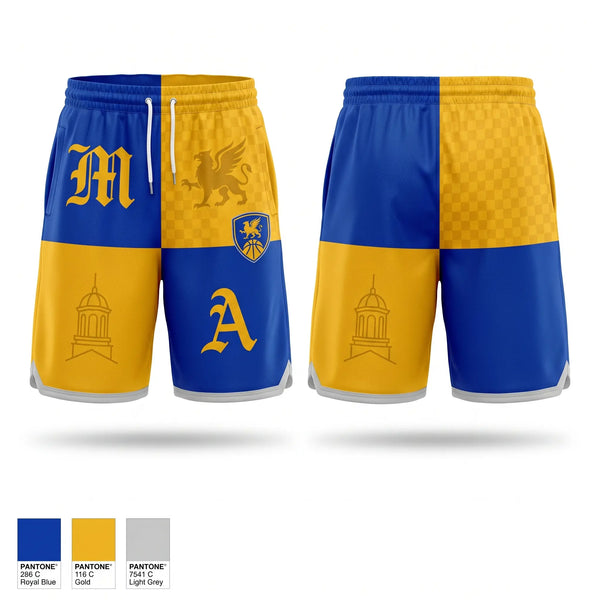 Mens Reversible Basketball Shorts, Marshall Academy Basketball, Men's Basketball, Teamtime, Team time, sublimation, custom sports apparel, team uniforms, spirit wear, spiritwear, sports uniforms, custom shirts, team store, custom team store, fundraiser sports, apparel fundraiser