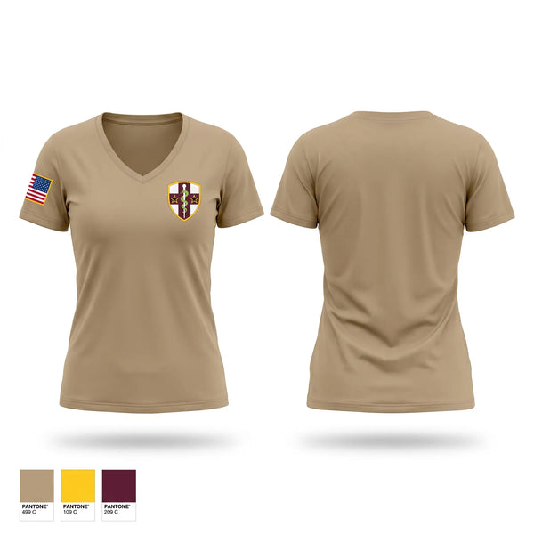 Womens Short Sleeve Vneck Shirt, 7390th blood detachment, Army, Teamtime, Team time, sublimation, custom sports apparel, team uniforms, spirit wear, spiritwear, sports uniforms, custom shirts, team store, custom team store, fundraiser sports, apparel fundraiser