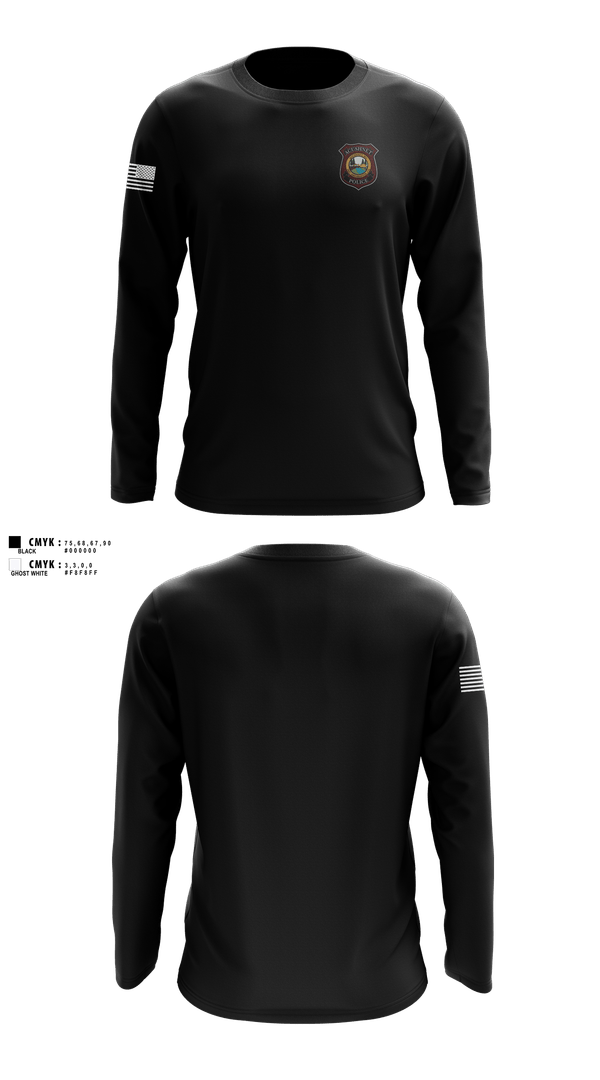 Long Sleeve Performance Shirt, Acushnet Police Department, Police, Teamtime, Team time, sublimation, custom sports apparel, team uniforms, spirit wear, spiritwear, sports uniforms, custom shirts, team store, custom team store, fundraiser sports, apparel fundraiser