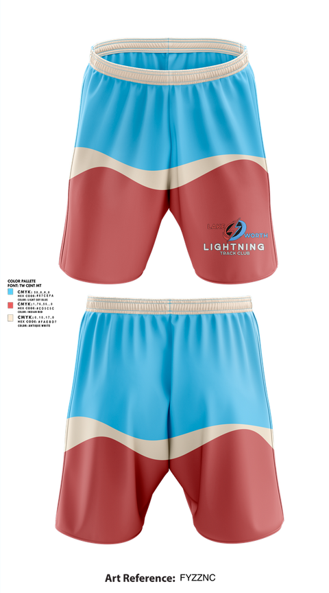 Athletic Shorts With Pockets, Lightning, Track & Field, Teamtime, Team time, sublimation, custom sports apparel, team uniforms, spirit wear, spiritwear, sports uniforms, custom shirts, team store, custom team store, fundraiser sports, apparel fundraiser