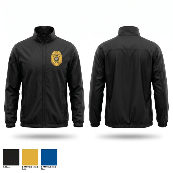 Windbreaker, Navy Police, Police, Teamtime, Team time, sublimation, custom sports apparel, team uniforms, spirit wear, spiritwear, sports uniforms, custom shirts, team store, custom team store, fundraiser sports, apparel fundraiser