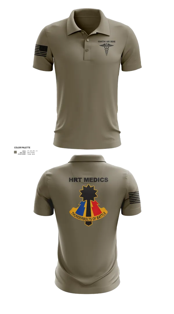 Short Sleeve Performance Polo, 194th AR BDE HRT Medics, Army, Teamtime, Team time, sublimation, custom sports apparel, team uniforms, spirit wear, spiritwear, sports uniforms, custom shirts, team store, custom team store, fundraiser sports, apparel fundraiser
