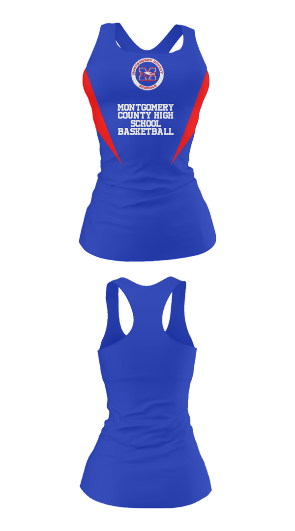 Tank Top, Montgomery County High School Basketball, Men's Basketball, Teamtime, Team time, sublimation, custom sports apparel, team uniforms, spirit wear, spiritwear, sports uniforms, custom shirts, team store, custom team store, fundraiser sports, apparel fundraiser