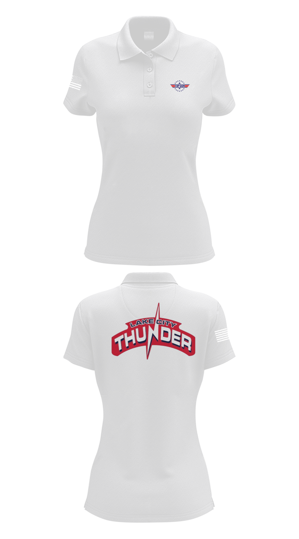 Womens Short Sleeve Performance Polo, Lake City Thunder, Softball, Teamtime, Team time, sublimation, custom sports apparel, team uniforms, spirit wear, spiritwear, sports uniforms, custom shirts, team store, custom team store, fundraiser sports, apparel fundraiser