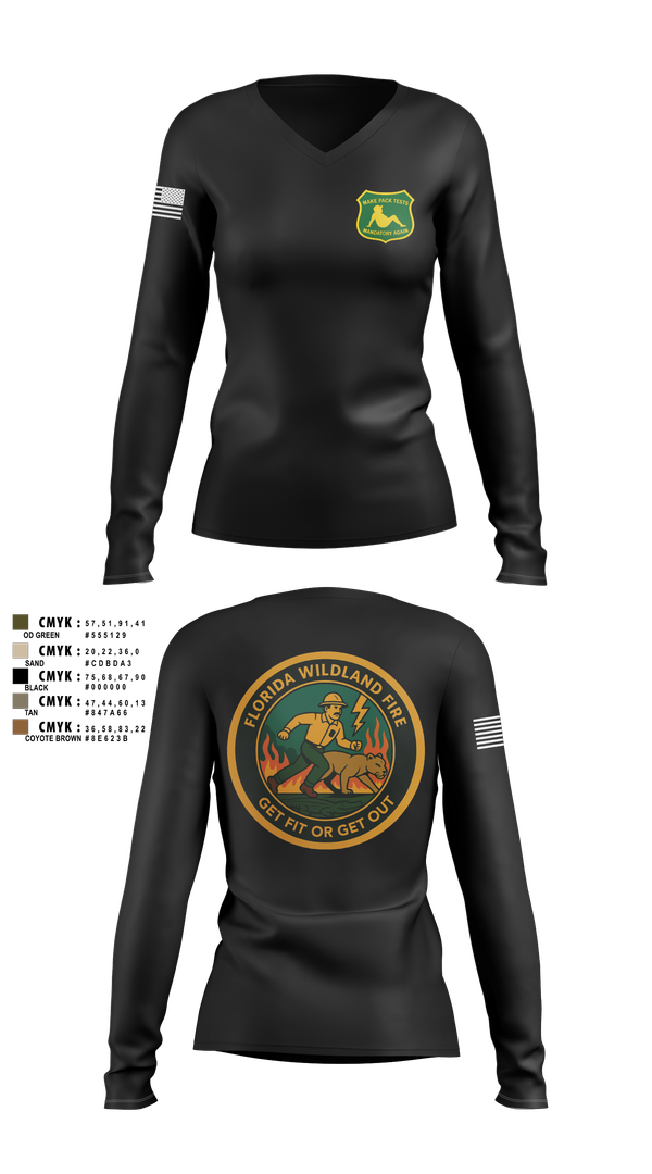 Womens Long Sleeve Vneck Shirt, Florida, , Teamtime, Team time, sublimation, custom sports apparel, team uniforms, spirit wear, spiritwear, sports uniforms, custom shirts, team store, custom team store, fundraiser sports, apparel fundraiser