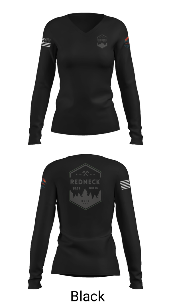 Women's Long Sleeve Vneck Shirt, , Marines, Teamtime, Team time, sublimation, custom sports apparel, team uniforms, spirit wear, spiritwear, sports uniforms, custom shirts, team store, custom team store, fundraiser sports, apparel fundraiser