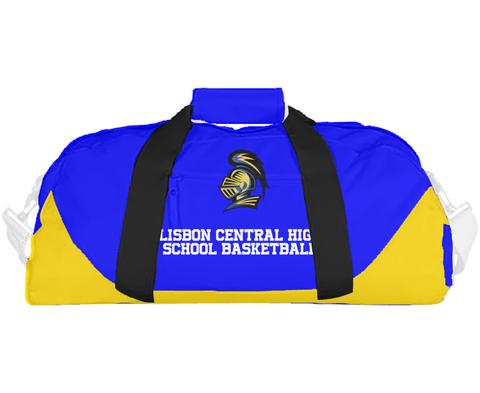 Duffle Bag, Lisbon Central High School Basketball, Men's Basketball, Teamtime, Team time, sublimation, custom sports apparel, team uniforms, spirit wear, spiritwear, sports uniforms, custom shirts, team store, custom team store, fundraiser sports, apparel fundraiser