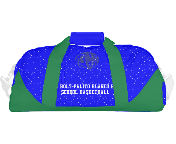 Duffle Bag, Ben Bolt-Palito Blanco High School Basketball, Men's Basketball, Teamtime, Team time, sublimation, custom sports apparel, team uniforms, spirit wear, spiritwear, sports uniforms, custom shirts, team store, custom team store, fundraiser sports, apparel fundraiser