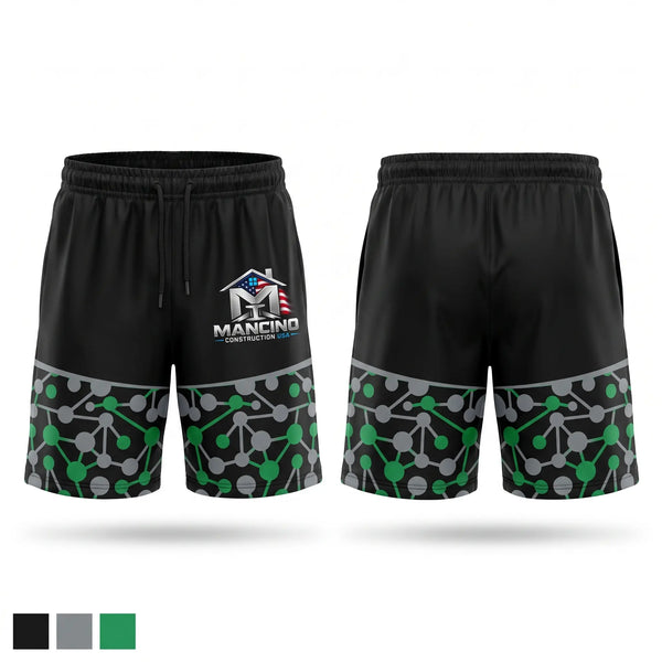 Athletic Shorts With Pockets, Mancino construction USA, , Teamtime, Team time, sublimation, custom sports apparel, team uniforms, spirit wear, spiritwear, sports uniforms, custom shirts, team store, custom team store, fundraiser sports, apparel fundraiser