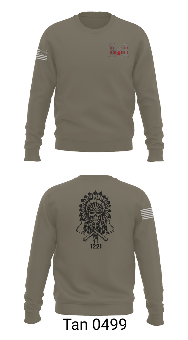 Crew Neck Sweatshirt, 1221st Route Clearance Co., National Guard, Teamtime, Team time, sublimation, custom sports apparel, team uniforms, spirit wear, spiritwear, sports uniforms, custom shirts, team store, custom team store, fundraiser sports, apparel fundraiser