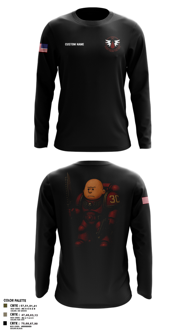 Long Sleeve Performance Shirt, CCo, 1-508PIR (OG), Army, Teamtime, Team time, sublimation, custom sports apparel, team uniforms, spirit wear, spiritwear, sports uniforms, custom shirts, team store, custom team store, fundraiser sports, apparel fundraiser