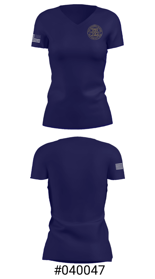 Women's Short Sleeve Vneck Shirt, Epiphany Elementary School, Spirit Store, Teamtime, Team time, sublimation, custom sports apparel, team uniforms, spirit wear, spiritwear, sports uniforms, custom shirts, team store, custom team store, fundraiser sports, apparel fundraiser