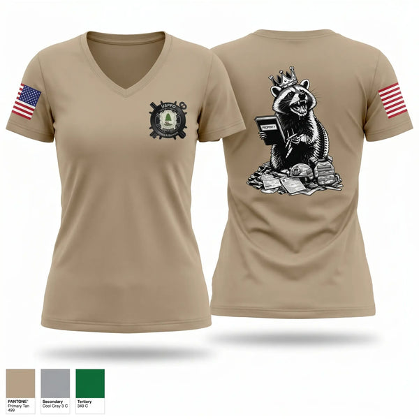 Womens Short Sleeve Vneck Shirt, USPFO, MEARNG, National Guard, Teamtime, Team time, sublimation, custom sports apparel, team uniforms, spirit wear, spiritwear, sports uniforms, custom shirts, team store, custom team store, fundraiser sports, apparel fundraiser
