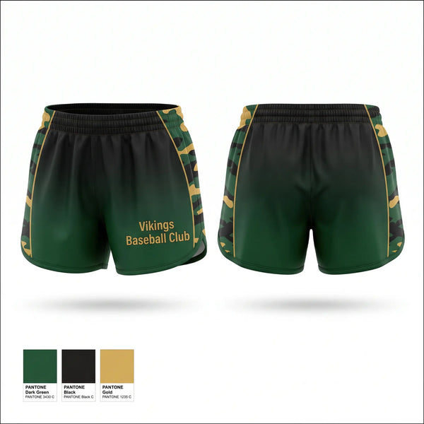 Womens Shorts, Vikings Baseball Club, Baseball, Teamtime, Team time, sublimation, custom sports apparel, team uniforms, spirit wear, spiritwear, sports uniforms, custom shirts, team store, custom team store, fundraiser sports, apparel fundraiser
