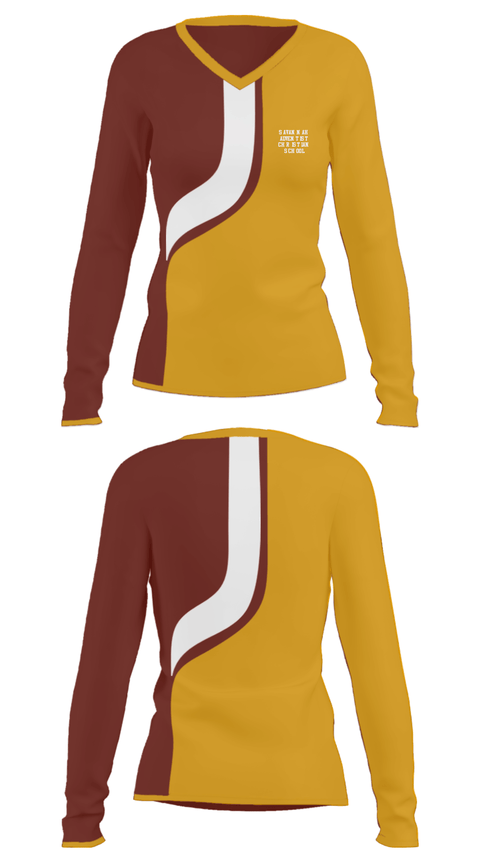 Women's Long Sleeve Vneck Shirt, Savannah Adventist Christian School, Spirit Store, Teamtime, Team time, sublimation, custom sports apparel, team uniforms, spirit wear, spiritwear, sports uniforms, custom shirts, team store, custom team store, fundraiser sports, apparel fundraiser