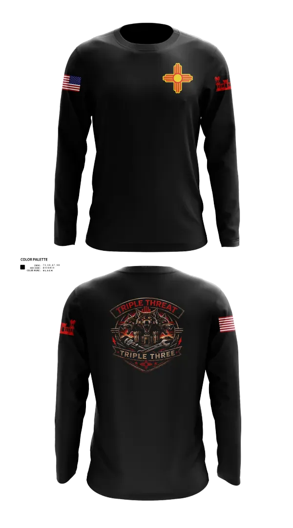 Long Sleeve Performance Shirt, 333rd Triple Threat 2, Army, Teamtime, Team time, sublimation, custom sports apparel, team uniforms, spirit wear, spiritwear, sports uniforms, custom shirts, team store, custom team store, fundraiser sports, apparel fundraiser