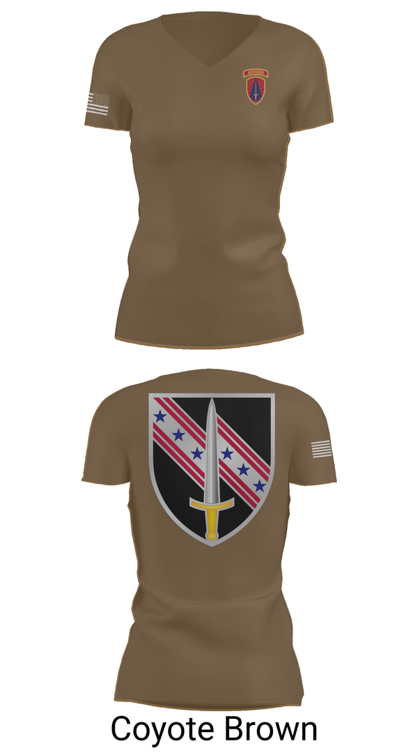 Womens Short Sleeve Vneck Shirt, 6/54th Security Force Assistance Brigade, , Teamtime, Team time, sublimation, custom sports apparel, team uniforms, spirit wear, spiritwear, sports uniforms, custom shirts, team store, custom team store, fundraiser sports, apparel fundraiser