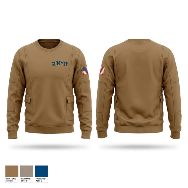 Crew Neck Sweatshirt, Summit, Army, Teamtime, Team time, sublimation, custom sports apparel, team uniforms, spirit wear, spiritwear, sports uniforms, custom shirts, team store, custom team store, fundraiser sports, apparel fundraiser