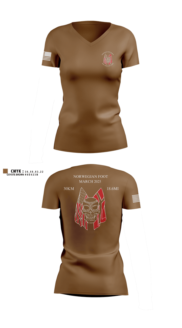 Womens Short Sleeve Vneck Shirt, Forged Gold Battalion, Army, Teamtime, Team time, sublimation, custom sports apparel, team uniforms, spirit wear, spiritwear, sports uniforms, custom shirts, team store, custom team store, fundraiser sports, apparel fundraiser
