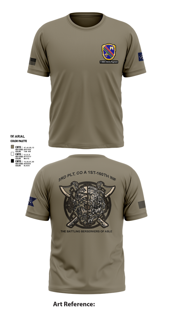 Short Sleeve Performance Shirt, Co A, 1st-160th INF, 79th IBCT, , Teamtime, Team time, sublimation, custom sports apparel, team uniforms, spirit wear, spiritwear, sports uniforms, custom shirts, team store, custom team store, fundraiser sports, apparel fundraiser