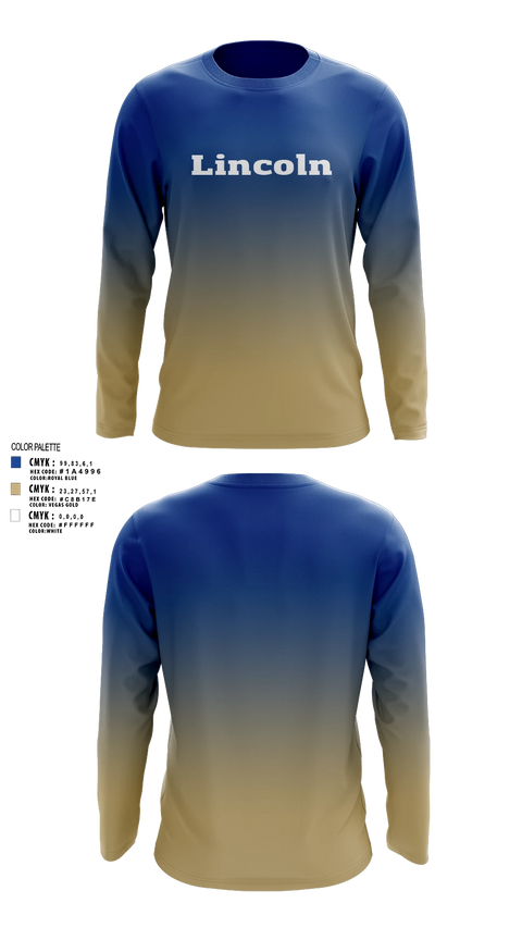 Long Sleeve Performance Shirt, Lincoln, Baseball, Teamtime, Team time, sublimation, custom sports apparel, team uniforms, spirit wear, spiritwear, sports uniforms, custom shirts, team store, custom team store, fundraiser sports, apparel fundraiser