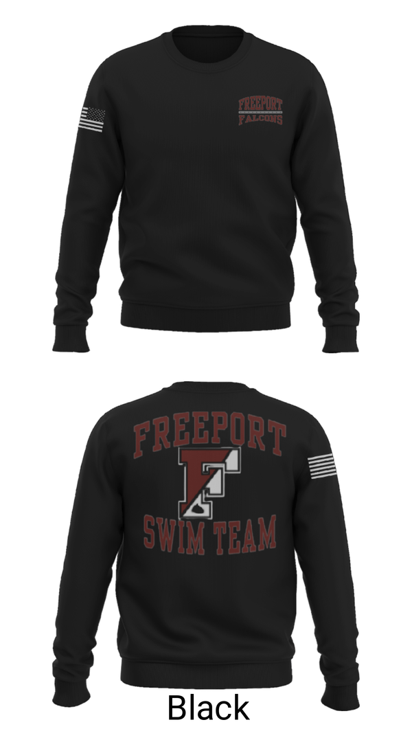 Crew Neck Sweatshirt, Freeport High School, Swimming, Teamtime, Team time, sublimation, custom sports apparel, team uniforms, spirit wear, spiritwear, sports uniforms, custom shirts, team store, custom team store, fundraiser sports, apparel fundraiser
