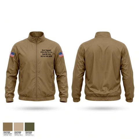 Windbreaker, 2nd Squad, PED PLT, B Co, 3rd MI BN, 501st MI BDE, Army, Teamtime, Team time, sublimation, custom sports apparel, team uniforms, spirit wear, spiritwear, sports uniforms, custom shirts, team store, custom team store, fundraiser sports, apparel fundraiser