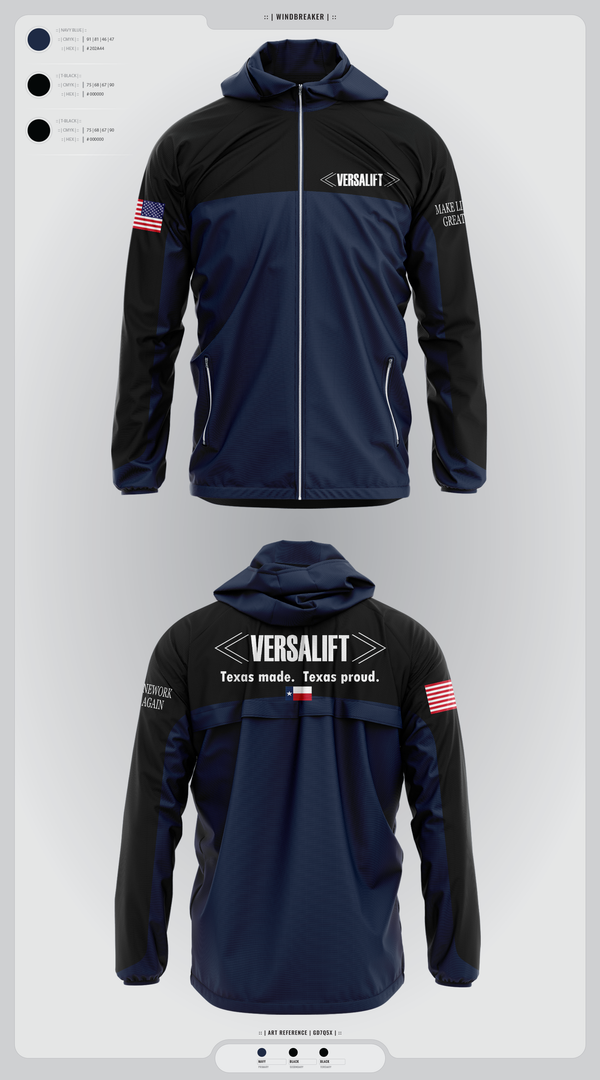 Windbreaker, Versalift, , Teamtime, Team time, sublimation, custom sports apparel, team uniforms, spirit wear, spiritwear, sports uniforms, custom shirts, team store, custom team store, fundraiser sports, apparel fundraiser