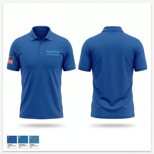 Short Sleeve Performance Polo, Hatzalah of Baltimore, EMS/EMT, Teamtime, Team time, sublimation, custom sports apparel, team uniforms, spirit wear, spiritwear, sports uniforms, custom shirts, team store, custom team store, fundraiser sports, apparel fundraiser