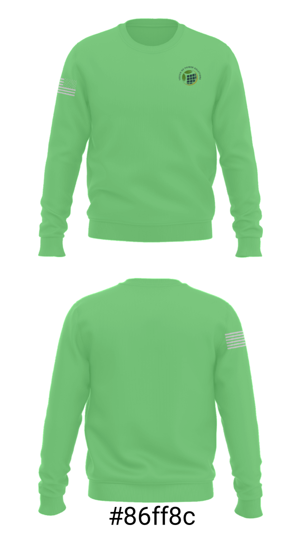 Crew Neck Sweatshirt, Touch of power solutions, , Teamtime, Team time, sublimation, custom sports apparel, team uniforms, spirit wear, spiritwear, sports uniforms, custom shirts, team store, custom team store, fundraiser sports, apparel fundraiser